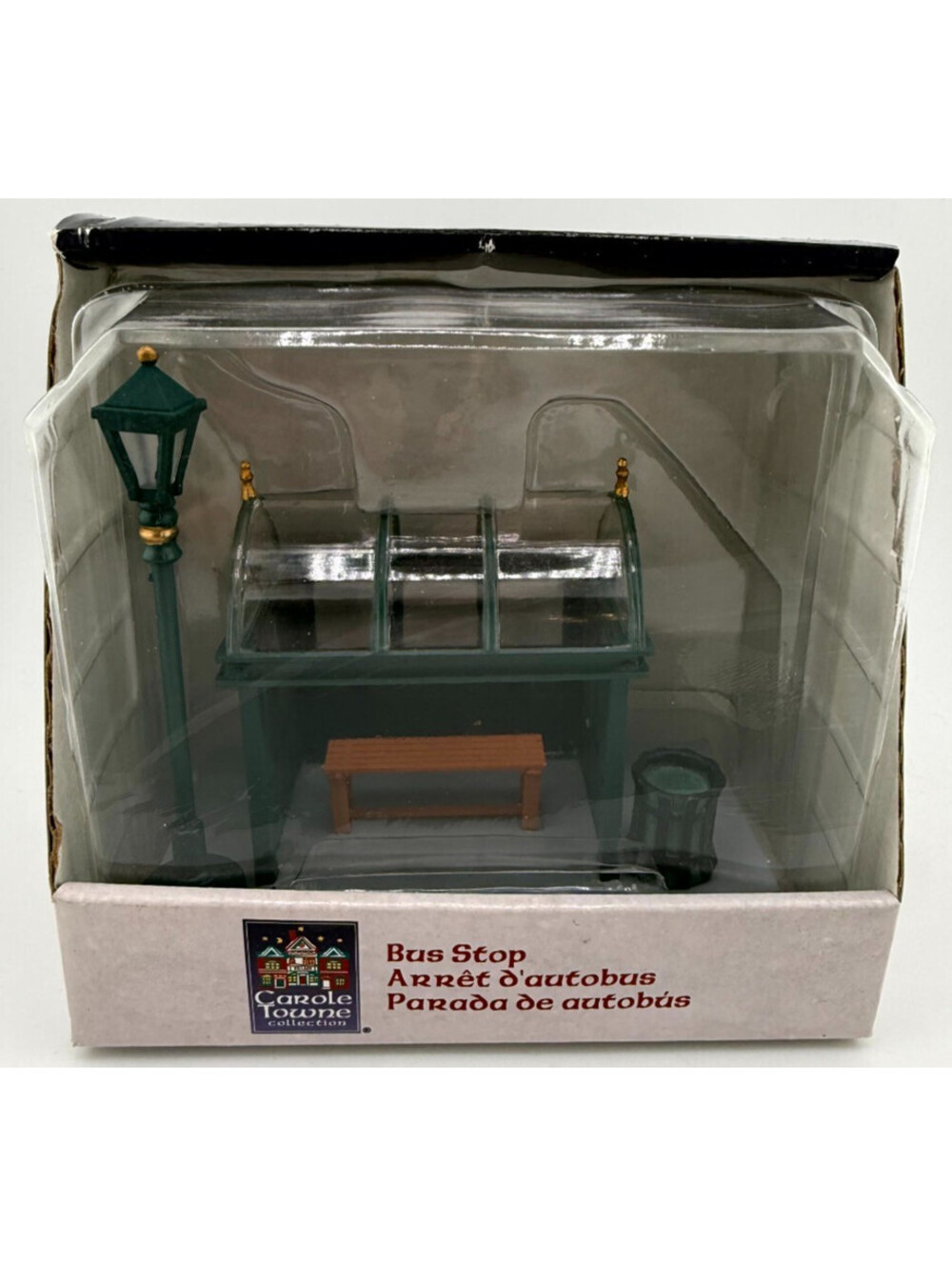 Carole Towne Bus Stop Christmas Village Accent Lemax 93755 New In Box